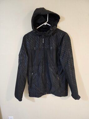 Calvin Klein Unisex Logo Hooded Windbreaker Jacket - Size XS